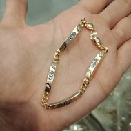 Gelang tangan tali emas asli kadar 700 70% 22 model sisik plat