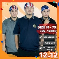 CY 5080 PLUS SIZE MAN CASUAL POLO COLAR SHIRT BIG SIZE / SHIRT COLAR SIZE BESAR 3XL 4XL 5XL 6XL 7XL