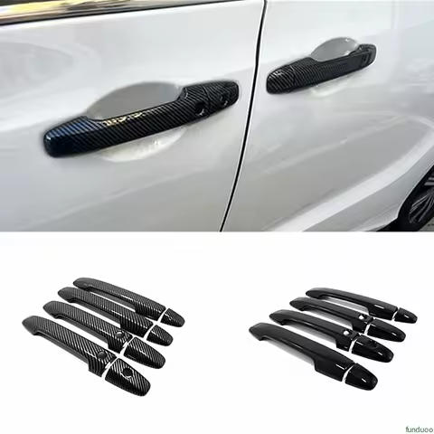 For Honda Freed GB5 GB6 GB7 GB8 2016-2023 Black Carbon Fiber Chrome Car Door Handle Cover Trim Stick