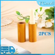 2pcs/5g Bamboo Lipstick Tube Diy Bamboo Container Lip Balm Tubes