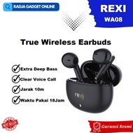 Headset Bluetooth Wireless Earphone TWS Earbuds Rexi WA08 