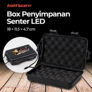 LED Flashlight Plastic Storage Box 18x11.5x4.7cm