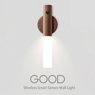 Nordic Minimalist Wireless Wall Lamp Wall Lamp Battery Smart Sensor Modern Led Bedroom Bedside Lamp 