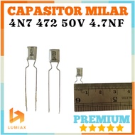 4n7 rubycon 472 50V Milar f iLM Film Capacitor 4.7 nF white silver