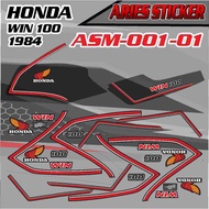 Win 100 striping sticker, asm 001 variation