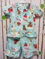 baju tidur anak perempuan. setelan baju tidur anak perempuan motif BTS21