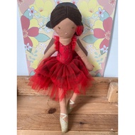 Bale Doll with Brown Leather and Red Dress.