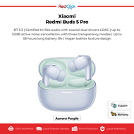 Xiaomi Redmi Buds 5 Pro Bluetooth Earbuds | Intelligent Noise Reduction Technology | LDAC Hi-Res Aud