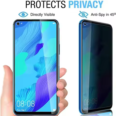 1pcs for Qt Anti-spy Tempered Glass Screen Protector for Realme 7 Pro Case Cover on Realme7pro 7pro 