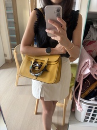 ❤️Hermes ❤️Halzan 31 stamp C不包twilly not Lindy Chanel 2424 dior Evelyn 