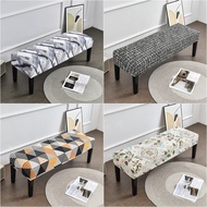 Flowers leaf Bench Cover Stretch Piano Stool Covers Rectangle Hotel Bed Long Stool Cover Bench Protector Slipcover Dining Room