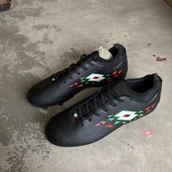 รองเท้าฟุตบอลฝึกซ้อม Lotto สำหรับผู้ชาย ไม่มีบรรจุภัณฑ์ รองเท้าฟุตบอลแข้งนิ่ม พื้นรองเท้า PU รองเท้า