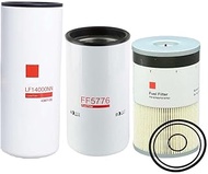 LF14000NN FF5776 FS19765 Oil Change Filter Kit Fuel Filter Compatible with Cummins ISX15 Engines