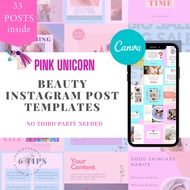 INSTANT DOWNLOAD | 33 POSTS Canva Templates | Social Media & Instagram Business
