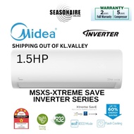 [Delivery Out of KL.Valley] 1.5hp Midea Xtreme Save MSXS13-Series Inverter Air Cond