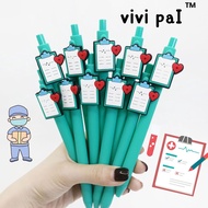 New Style Medical Note Pattern Series Patch Pen Solid Color Series Press Gel Pen Medical Ballpoint P