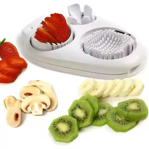 3 in 1 Egg Slicer 3-Way Boiled Eggs Slicers Stainless Steel Food Processor Fruit Vegetable Manual Sl
