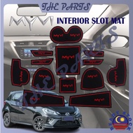 Perodua Myvi FL G3 2018-2022 Car Interior Slot Mat Storage Tank Mat Car Mat Anti-slip Mat Tray Mat