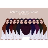 Tudung Denim Sarung Ironless Saiz 2XL 3XL 4XL 5XL Berdagu & Tanpa Dagu