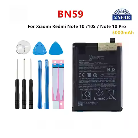 100% Orginal BN59 5000mAh Battery For Xiaomi Redmi Note 10 / 10S / Note 10 Pro 10pro Phone Replaceme