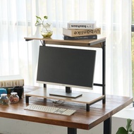 日系簡約雙層螢幕架 桌上架 增高架 置物架 收納架 螢幕鍵盤架