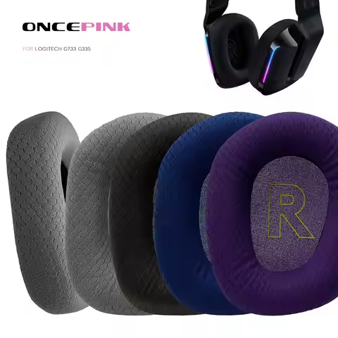 Oncepink Replacement Ear Pads for Logitech G733 G335 Headphone Cushion Earmuffs Earpads Headband Hea