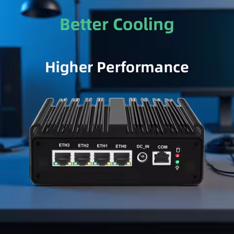 Intel N150 Firewall Upgraded Version Intel Celeron N5105 J6412 7305 Fanless Mini PC 4x2.5G Solid Min