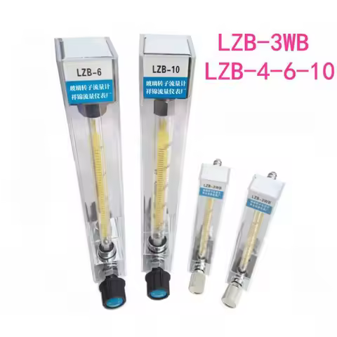LZB-3WB Glass Rotameter Flowmeter LZB-6 LZB-4 LZB-10 Gas Flow Meter