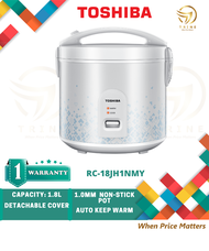 TOSHIBA JAR RICE COOKER 1.8 Liter (NON-STICK) with Steam Tray RC-18JH1NMY / RC18JH1NMY