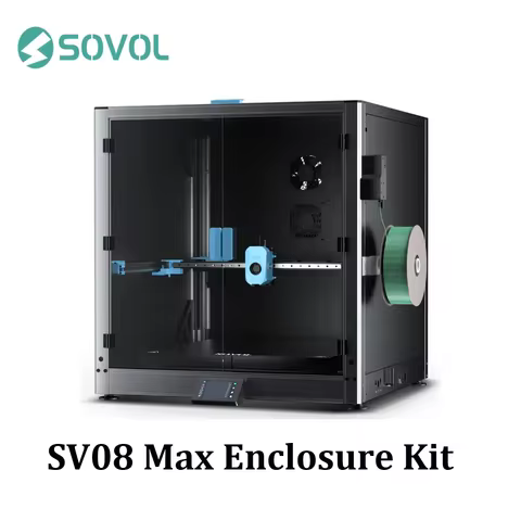 Sovol Metal and Tempered Glass Open Enclosure with Drag Chain and Filter Fan for Sovol SV08 MAX