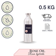 500 gr / 500 ml rose (mawar) 100% pure essential oil / minyak atsiri - wadah aluminium