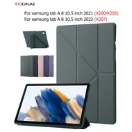 Casing Samsung Tab A8 A 8 2022 LTE 10.5 inch  X207 Multi-folding Stand Tablet Cover for Funda Tab A8