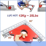 12kg (25lbs) magnetic welding angle supports high quality 45 degree right angle and angle welding.