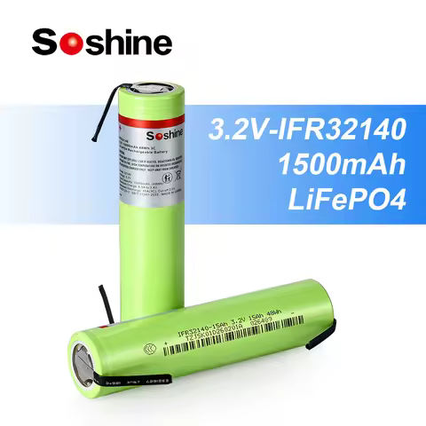 Soshine 32140 15Ah LiFePo4 Battery with Welding Tabs 100% Original 3.2V 32140 Rechargeable Batteries