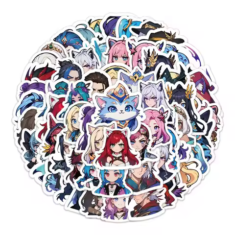 10/60PCS League of Legends Stickers Cute Game Characters LOL Cartoon Decoration Luggage Laptop Guita