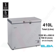 Elba 410L Chest Freezer Refrigerator 1 Door/Peti Beku 1 Pintu EF-F4132E(GR) Peti Sejuk/Fridge/Peti Ais/冰箱冰柜