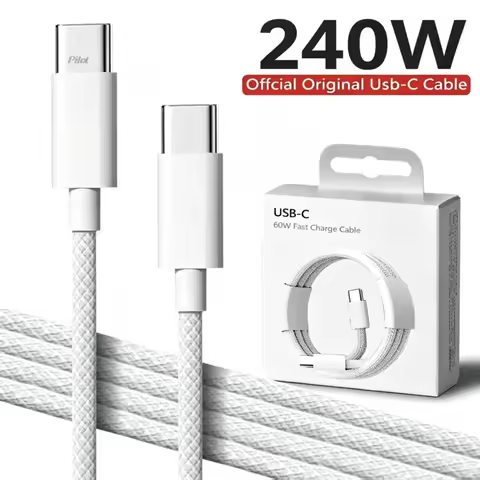 1PCS 240W PD USB-C to USB C Fast Charger Cable For Apple iPhone 17 Pro Max 18 Pro Max 16 15 14 13 12