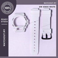 G Shock DW 6900 white band and bezel bnb dw6900 snow white watch accessories tali jam g shock copy o