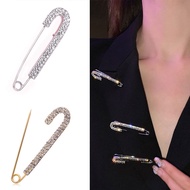 Women Brooch Vintage Crystal Rhinestone Safety Pin Scarf Buckle Lapel Pin Party Jewelry Accessory