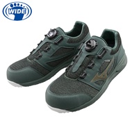 MIZUNO LS II BOA 防護鞋 寬楦 BOA旋鈕 塑鋼頭 工作鞋 綠x灰/ 29cm