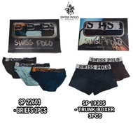 SWISS POLO Original Underwear Boxer and Brief Trunk SP19305 (Boxer) / SP22601 & SP22603 (Brief