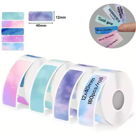 P15 Label Printer Sticker 12*40mm Label Tape Thermal Printer Paper 160pcs/roll Compatible M110 220 D