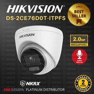 Hikvision DS-2CE76D0T-ITPFS 2MP Audio CCTV Camera with Built In Mic | Turret Camera | 1080P
