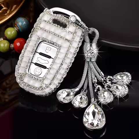Fashion Sparkling Diamond for Car Key Cover Audi A1, A3, A4, A4L,A5, A6, A7, A8, Q3, Q5, Q7, S4, S5,