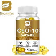 BEWORTHS Coenzyme Q10 Capsules COQ10 Health Supplement For Adult Enhance Heart Function Support Brai