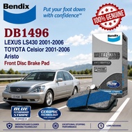 LEXUS LS430 LS250 TOYOTA Celsior 2001-2006 Arista Bendix Front Disc Brake Pad DB1496