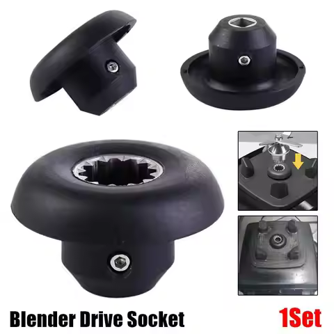 1Set Mushroom Head Connector Blender Drive Socket Black Universal Blender Spare Parts with Wrench Sc