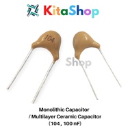 Monolithic Capacitor / Multilayer Ceramic Capacitor (104 , 100 nF)