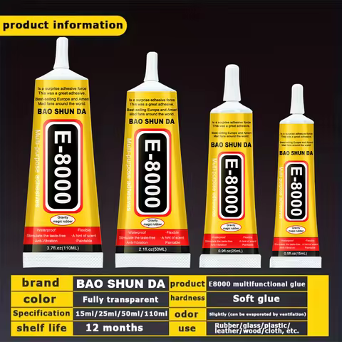 Transparent adhesive for telephone repair, E8000, fabric fabric, Contact, DIY, metal, drink, deforme