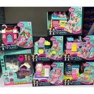 JJTOYFACTORY Mini Surprise Dollhouse Toys for Girls Polly Pocket Mini Doll house Gift set Play set